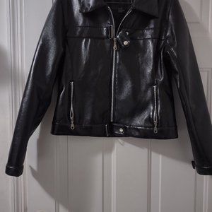 Faux leather Jacket, Black , size Small